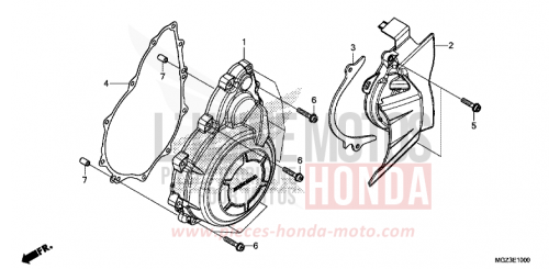 COUVERCLE DE GENERATEUR C.A. CBR500RAD de 2013